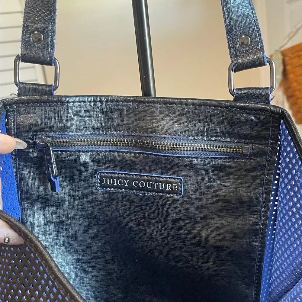 Juicy Couture Black Perforated Leather Tote